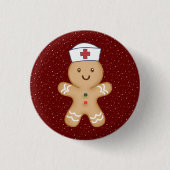 Kerst Verpleegkundige Praktijk Pediatric Student Ronde Button 3,2 Cm (Voorkant)