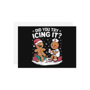 Kerst verpleegster heb je geprobeerd om het te ijs feestdagenkaart