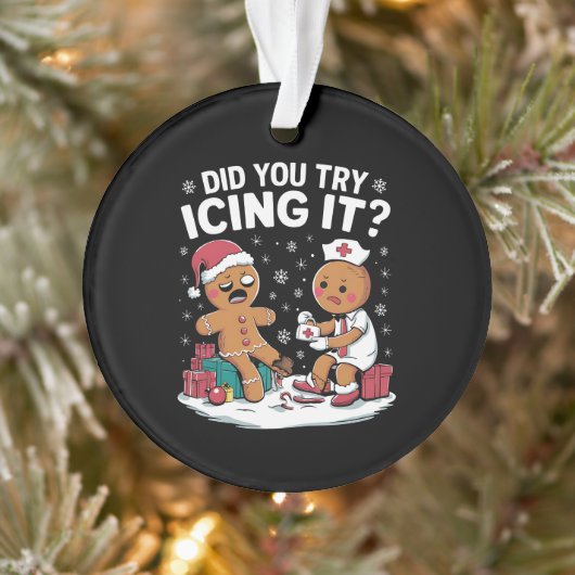 Kerst verpleegster heb je geprobeerd om het te ijs ornament (Boom)