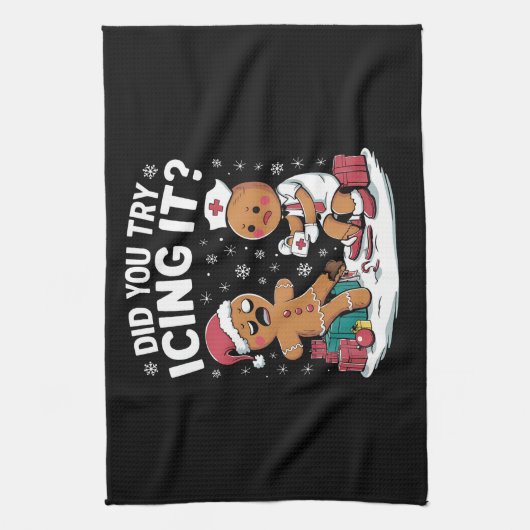 Kerst verpleegster heb je geprobeerd om het te ijs theedoek (Verticaal)