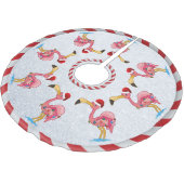 Kerst versierde flamingo boomrok kerstboom rok (Gekanteld)