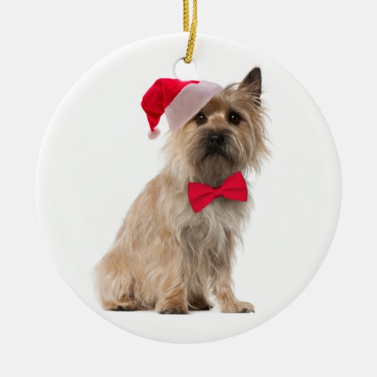 Kerst-versiering Caïro Terrier Keramisch Ornament (Voorkant)