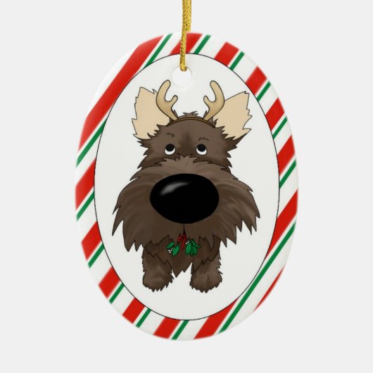 Kerst-versiering Caïro Terrier Keramisch Ornament (Voorkant)