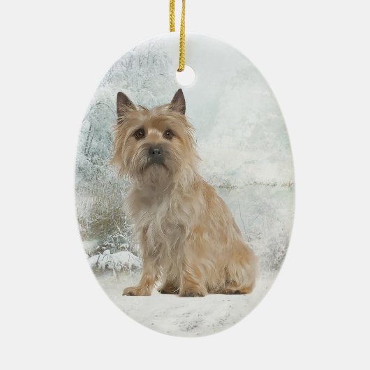 Kerst-versiering Caïro Terrier Keramisch Ornament (Achterkant)