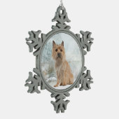Kerst-versiering Caïro Terrier Tin Sneeuwvlok Ornament (Links)