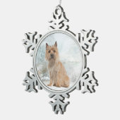 Kerst-versiering Caïro Terrier Tin Sneeuwvlok Ornament (Rechts)