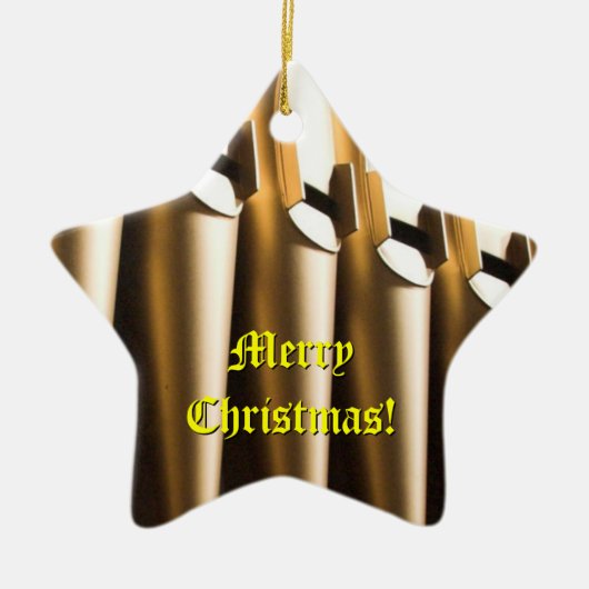 Kerst-versiering van organische pijpen keramisch ornament (Voorkant)