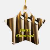 Kerst-versiering van organische pijpen keramisch ornament (Achterkant)