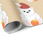 Kerst-versierpatroon van polair beer cadeaupapier (Rol Hoek)