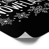 Kerst verspreidt vriendelijkheid als sneeuwvlokken poster (Hoek)