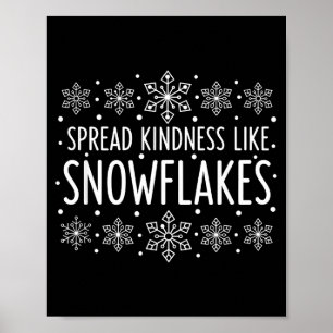 Kerst verspreidt vriendelijkheid als sneeuwvlokken poster