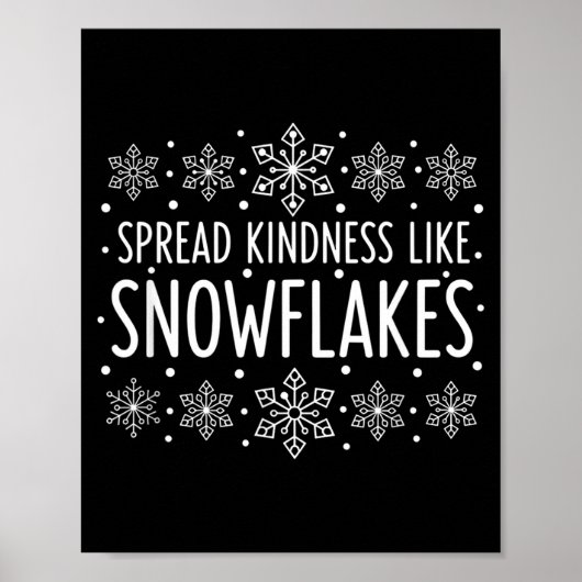 Kerst verspreidt vriendelijkheid als sneeuwvlokken poster (Voorkant)