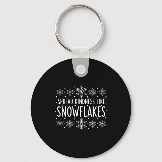 Kerst verspreidt vriendelijkheid als sneeuwvlokken sleutelhanger (Voorkant)
