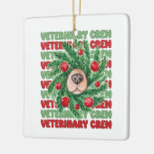 Kerst Veterinaire Crew Vet Tech Verpleegkundige Te Keramisch Ornament (Links)