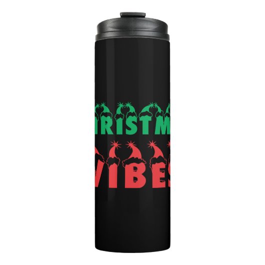 Kerst Vibes Feestdagen Xmas Thermosbeker (Voorkant)