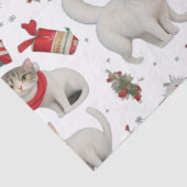 Kerst Vibes Katten Naadloos Patroon Tissuepapier (Detail)