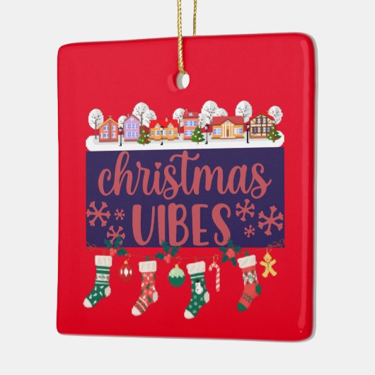 Kerst Vibes Keramische Ornament (Links)
