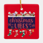 Kerst Vibes Keramische Ornament (Voorkant)