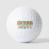 Kerst Vibes Retro Groovy Kerst Feestdagen Golfballen (Voorkant)
