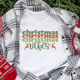 Kerst Vibes Retro Groovy Kerst Feestdagen Tri-Blend Shirt