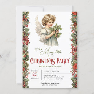 Kerst Victoriaans Engel met holly berry Kaart