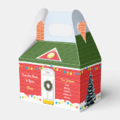 Kerst Victoriaans Huis Gepersonaliseerde vakantie  Bedankdoosjes (Achterkant)