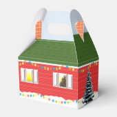 Kerst Victoriaans Huis Gepersonaliseerde vakantie  Bedankdoosjes (Voorkant Zijde)