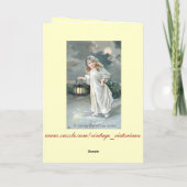 Kerst  Victoriaans Wenskaart Feestdagen Kaart (Achterkant)