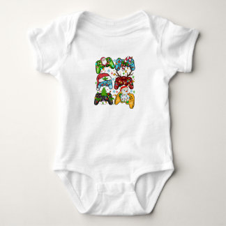 Kerst video game controller Peuter Baby Romper