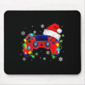Kerst Video Game Controller Santa Hat Gamer Bo Muismat (Voorkant)