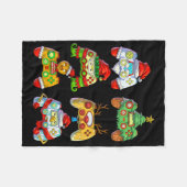 Kerst Video Game Controller Santa Hat Kerstmis Fleece Deken (Voorkant (Horizontaal))