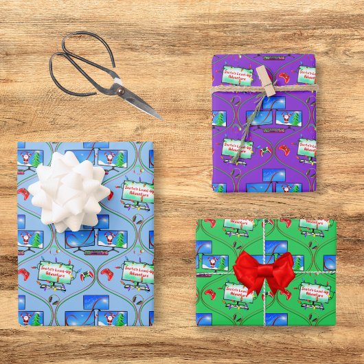 Kerst Videogames Patroon Inpakpapier Vel