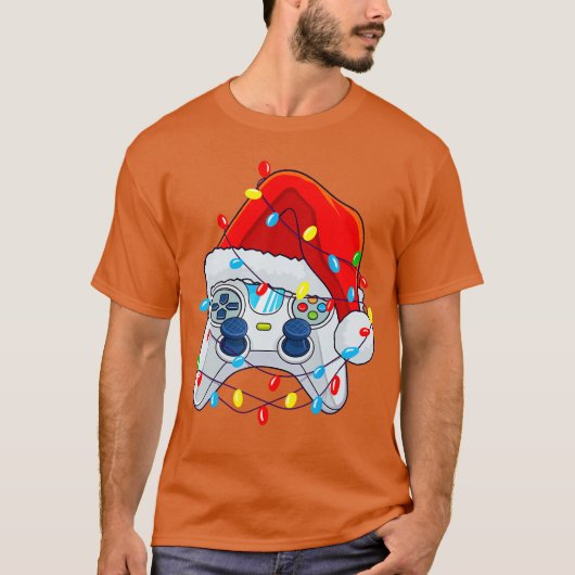 Kerst Videospel Controller Sinterklaas Gamer Jonge T-shirt (Voorkant)