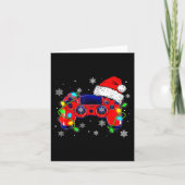 Kerst Videospel Controller Sinterklaat Hoed Gamer  Kaart (Voorkant)