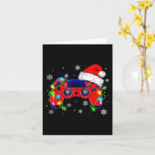 Kerst Videospel Controller Sinterklaat Hoed Gamer  Kaart (Gele Bloem)