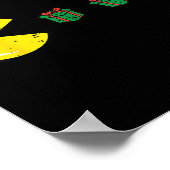 Kerst Videospel Eten Xmas Gamer Mannen Boys Ki Poster (Hoek)