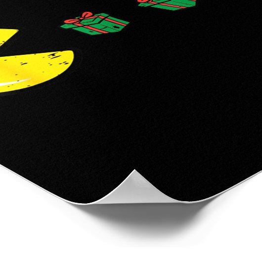 Kerst Videospel Eten Xmas Gamer Mannen Boys Ki Poster (Hoek)