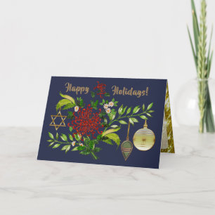 Kerst vieren en Chanoeka personaliseren Feestdagen Kaart