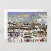 Kerst vieren in Leavenworth Feestdagenkaart (Voorkant / Achterkant)