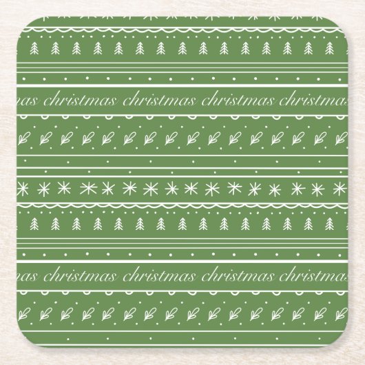 Kerst vieren kartonnen onderzetters (Voorkant)