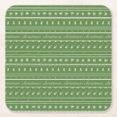 Kerst vieren kartonnen onderzetters (Voorkant)