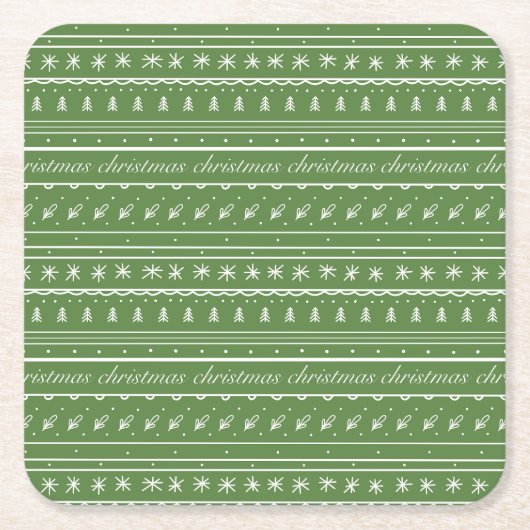 Kerst vieren kartonnen onderzetters (Voorkant)