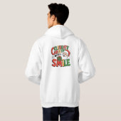 Kerst vieren met de glimlach van de Kerstman Hoodie (Achterkant volledig)