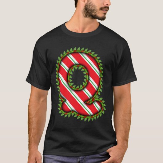 Kerst vieren met de letters van je gunst t-shirt (Voorkant)