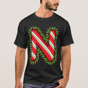 Kerst vieren met de letters van jouw naam t-shirt