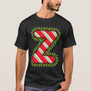 Kerst vieren met de letters van jouw naam t-shirt