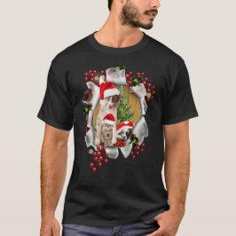 Kerst vieren met dierenliefhebbers t-shirt