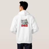 Kerst vieren met een glimlach hoodie (Achterkant volledig)