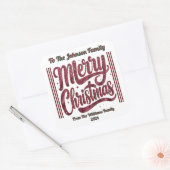 Kerst vieren met een leuke Sticker! Vierkante Sticker (Envelop)