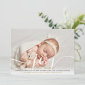 Kerst viering nieuwe baby 4 foto kaart (Staand voorkant)